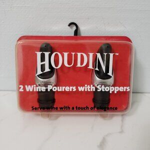 NEW Houdini Wine pourers with air tight stoppers home bar